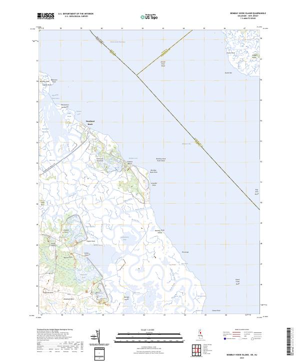 US Topo 7.5-minute map for Bombay Hook Island DENJ