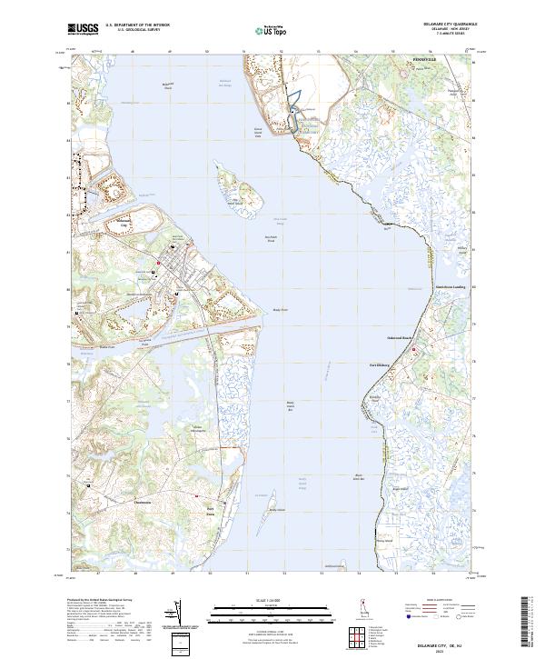 US Topo 7.5-minute map for Delaware City DENJ