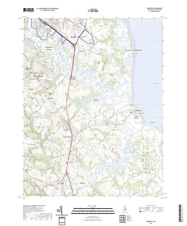 US Topo 7.5-minute map for Frederica DE