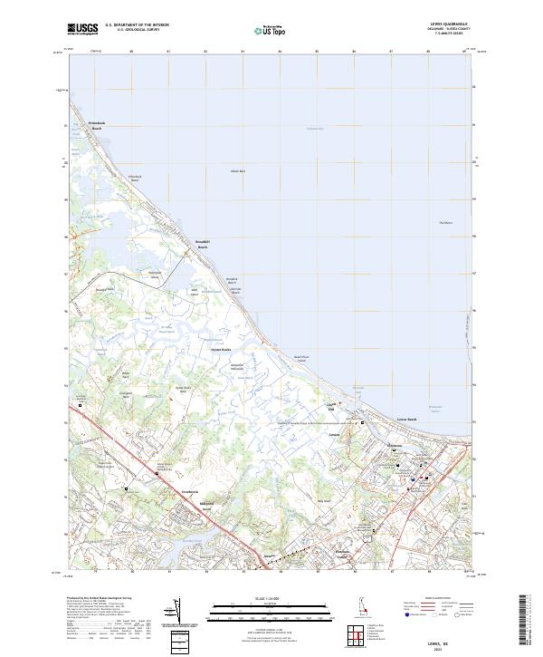 US Topo 7.5-minute map for Lewes DE