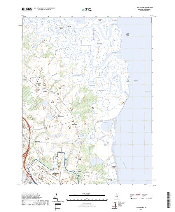 US Topo 7.5-minute map for Little Creek DE