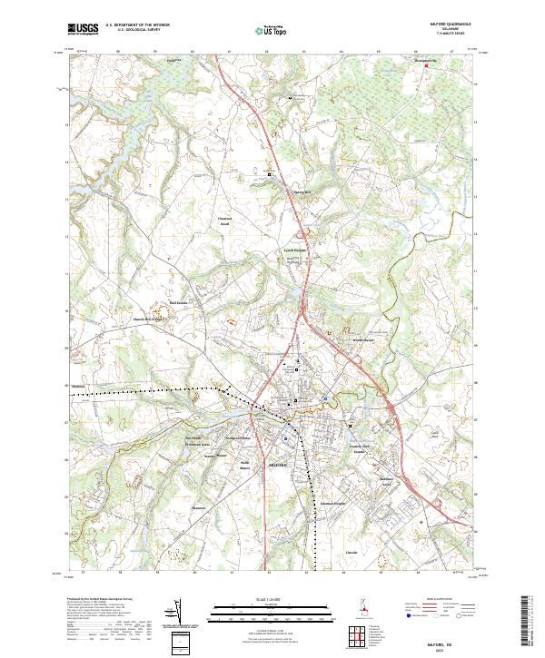 US Topo 7.5-minute map for Milford DE