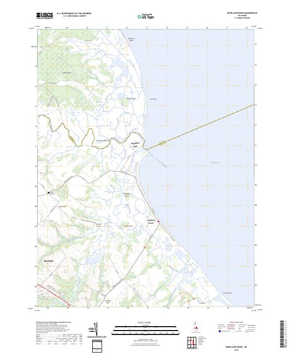 US Topo 7.5-minute map for Mispillion River DE