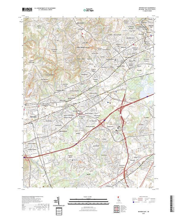 US Topo 7.5-minute map for Newark East DE