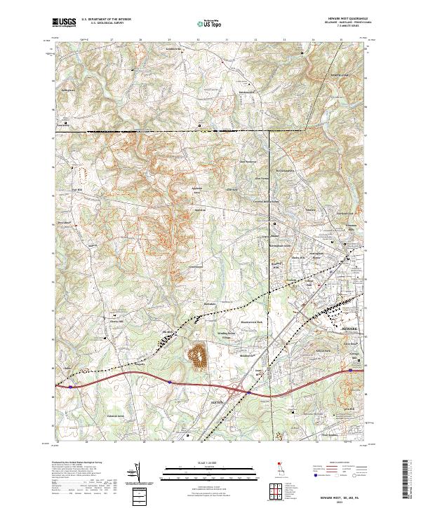 US Topo 7.5-minute map for Newark West DEMDPA