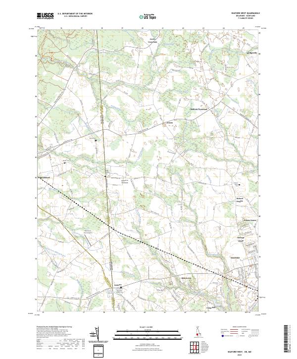 US Topo 7.5-minute map for Seaford West DEMD