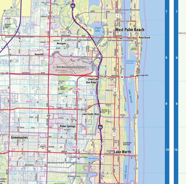 Miami and South Florida Metro Area Wall Map – American Map Store