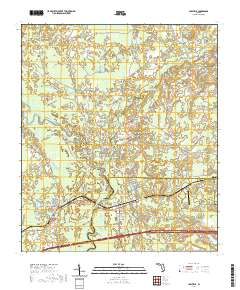 USGS US Topo 7.5-minute map for Caryville FL 2021