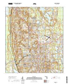 USGS US Topo 7.5-minute map for DeLand FL 2021