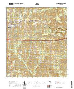 USGS US Topo 7.5-minute map for De Funiak Springs East FL 2021