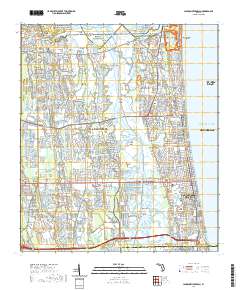 USGS US Topo 7.5-minute map for Jacksonville Beach FL 2021