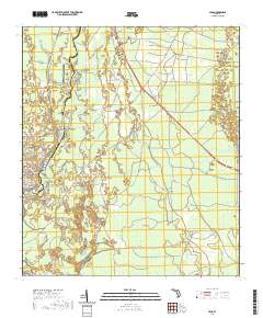 USGS US Topo 7.5-minute map for Jena FL 2021