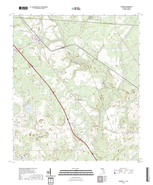 US Topo 7.5-minute map for Jennings FLGA