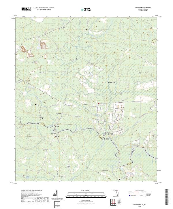 US Topo 7.5-minute map for Kings Ferry FLGA