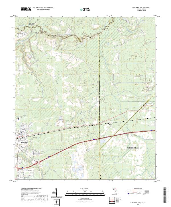 US Topo 7.5-minute map for Macclenny East FLGA