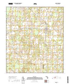 USGS US Topo 7.5-minute map for Malone FL 2021