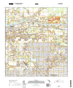 USGS US Topo 7.5-minute map for Olga FL 2021