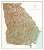 Georgia Shaded Relief Map by the USGS