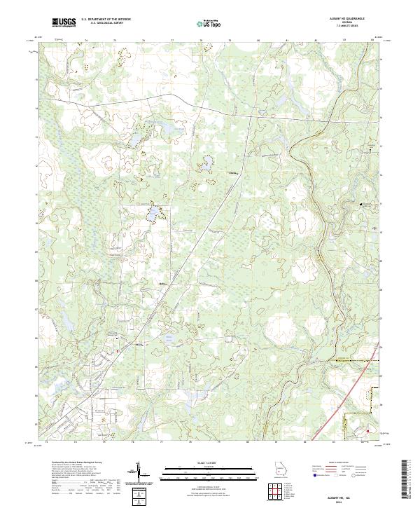 US Topo 7.5-minute map for Albany NE GA