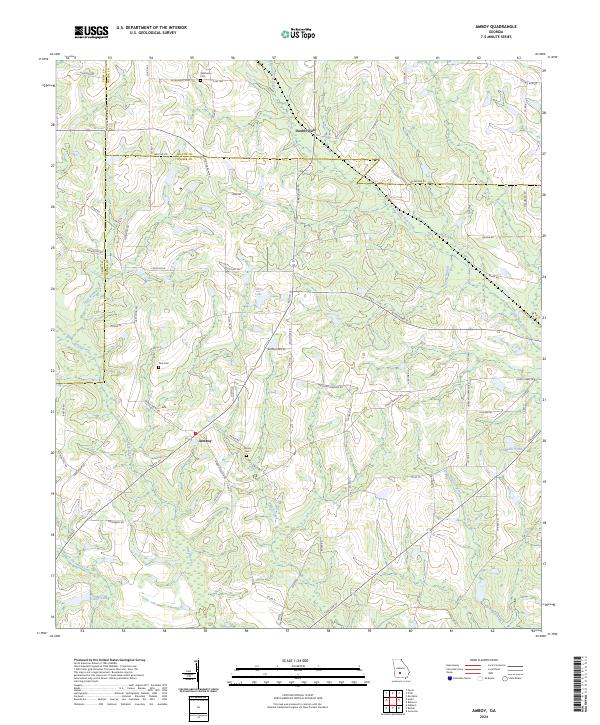 US Topo 7.5-minute map for Amboy GA