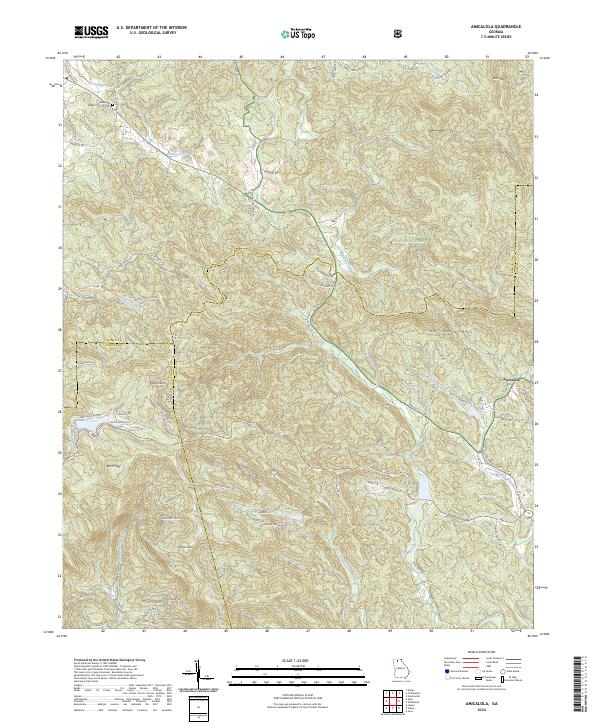 US Topo 7.5-minute map for Amicalola GA