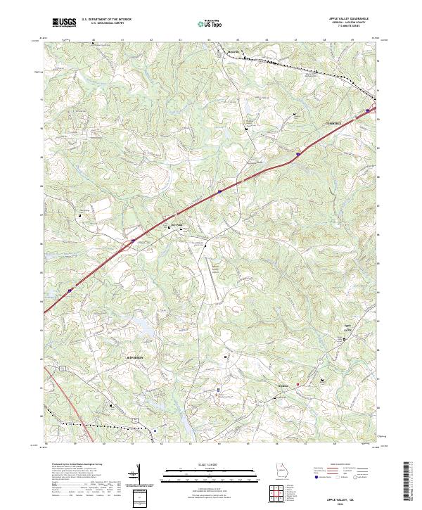 US Topo 7.5-minute map for Apple Valley GA