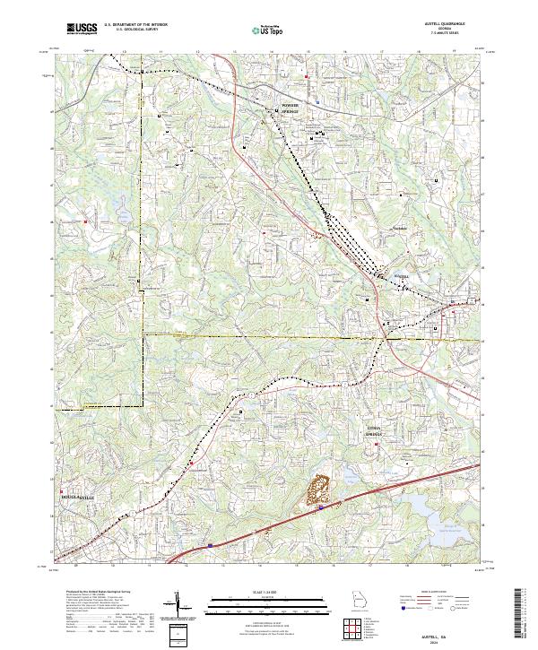 US Topo 7.5-minute map for Austell GA