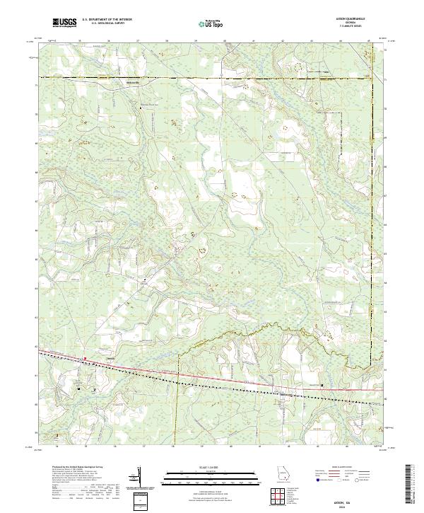 US Topo 7.5-minute map for Axson GA