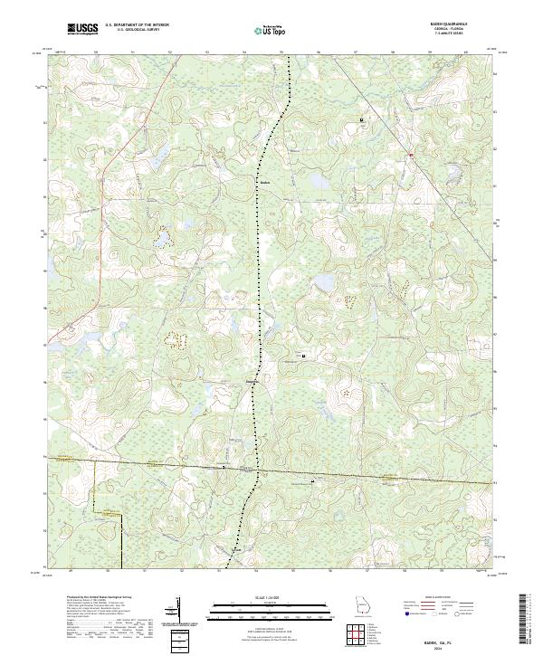 US Topo 7.5-minute map for Baden GAFL