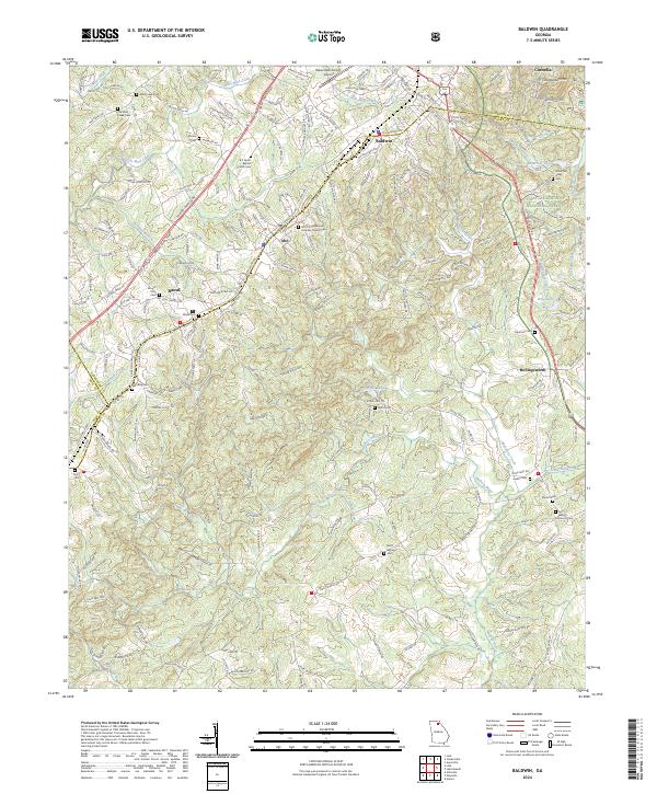 US Topo 7.5-minute map for Baldwin GA