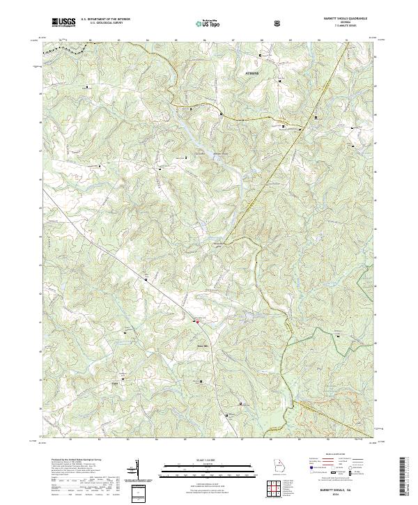 US Topo 7.5-minute map for Barnett Shoals GA