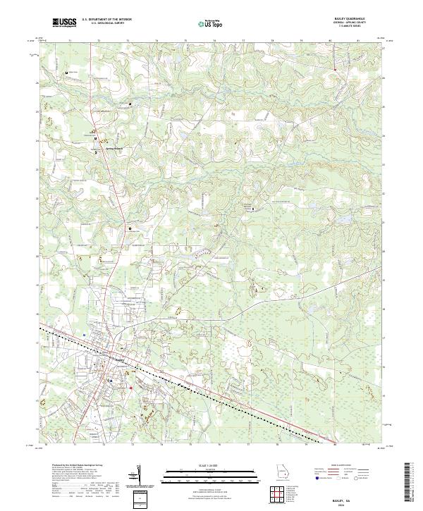 US Topo 7.5-minute map for Baxley GA