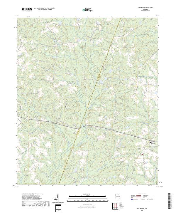 US Topo 7.5-minute map for Bay Branch GA