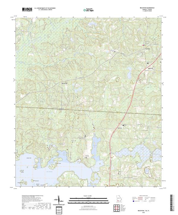 US Topo 7.5-minute map for Beachton GAFL