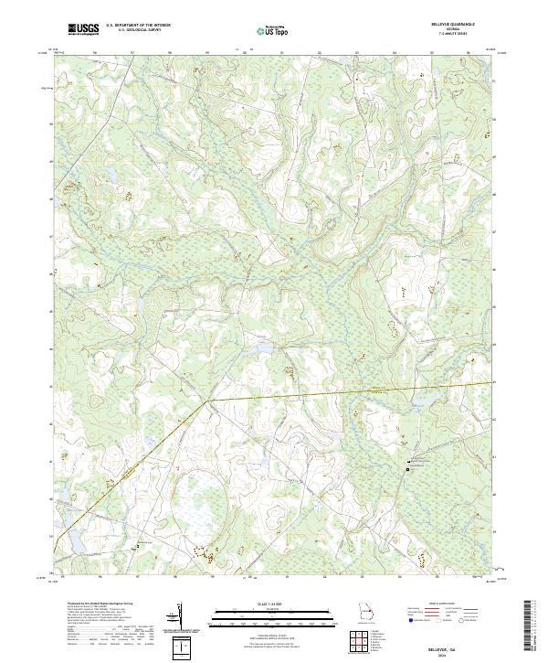 US Topo 7.5-minute map for Bellevue GA