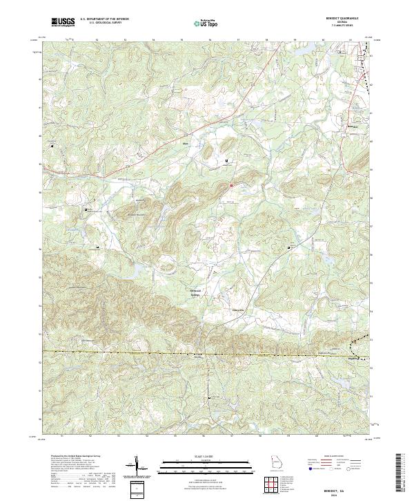 US Topo 7.5-minute map for Benedict GA