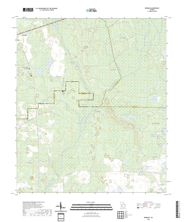 US Topo 7.5-minute map for Bermuda GA