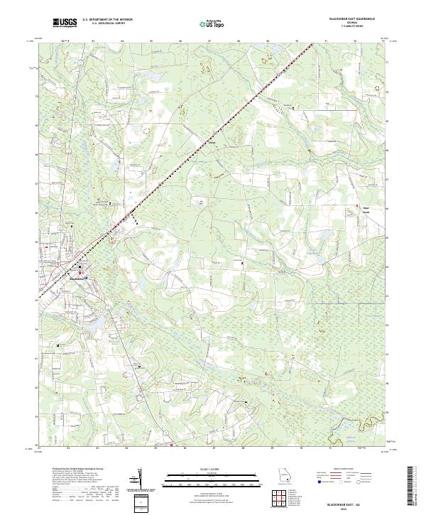 US Topo 7.5-minute map for Blackshear East GA