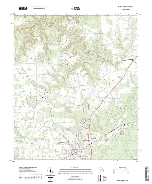 US Topo 7.5-minute map for Blakely North GA