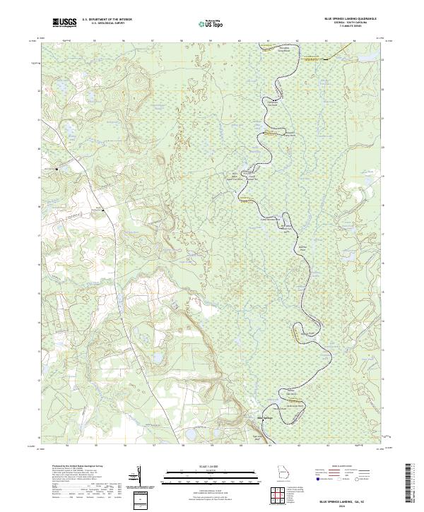 US Topo 7.5-minute map for Blue Springs Landing GASC