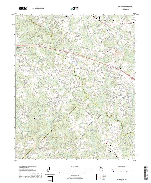 US Topo 7.5-minute map for Bold Springs GA