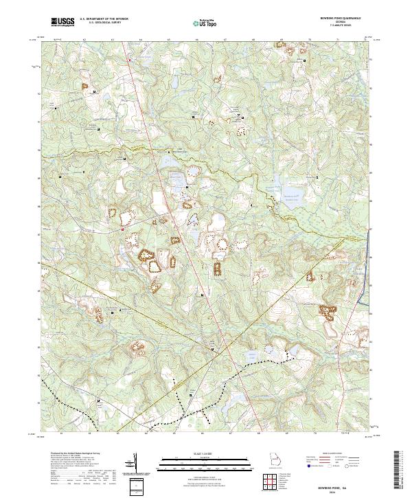 US Topo 7.5-minute map for Bowdens Pond GA