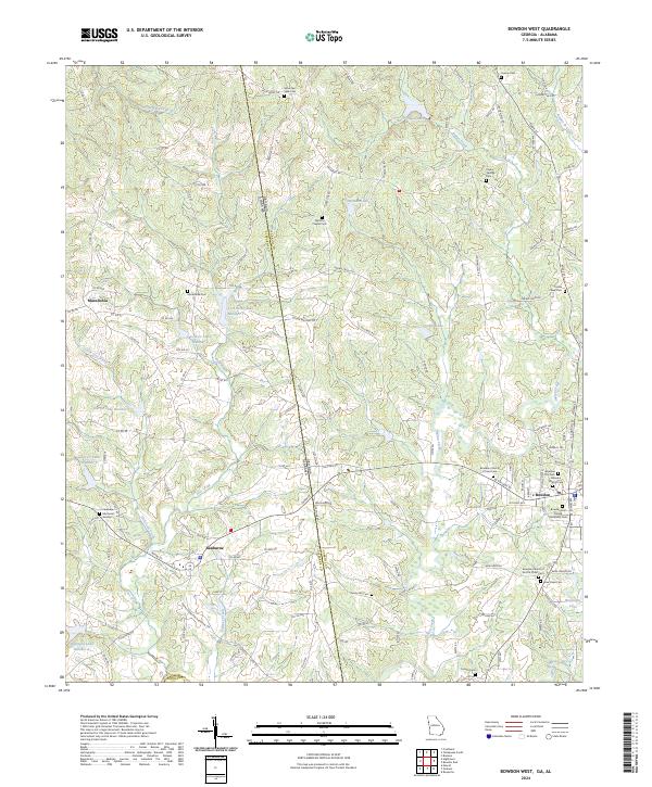 US Topo 7.5-minute map for Bowdon West GAAL