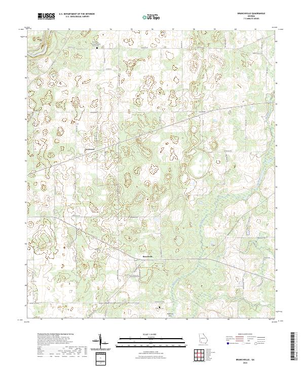 US Topo 7.5-minute map for Branchville GA