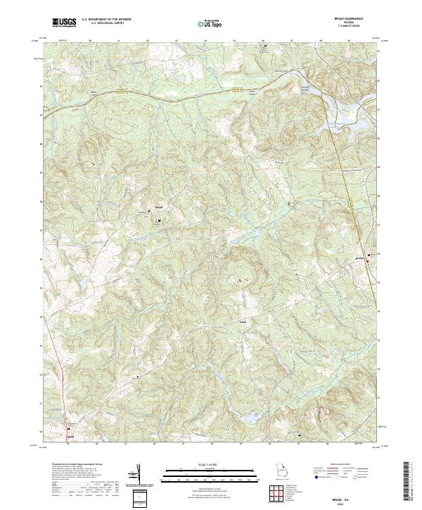 US Topo 7.5-minute map for Broad GA