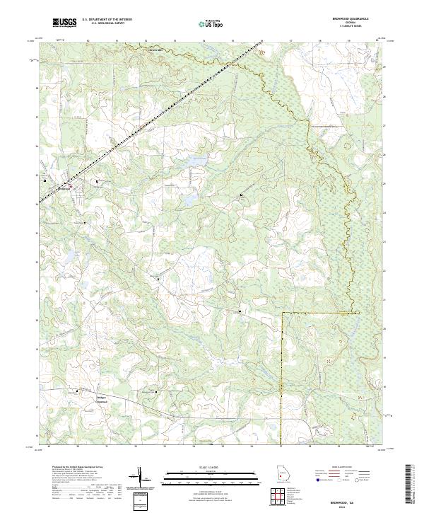 US Topo 7.5-minute map for Bronwood GA