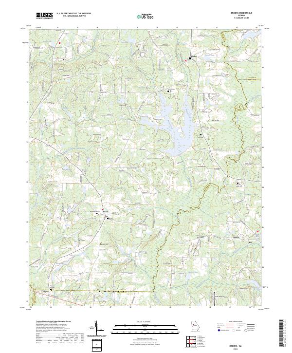 US Topo 7.5-minute map for Brooks GA