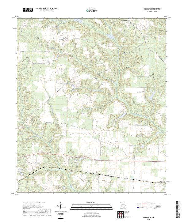 US Topo 7.5-minute map for Brooksville GA