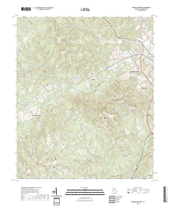 US Topo 7.5-minute map for Browns Crossing GA