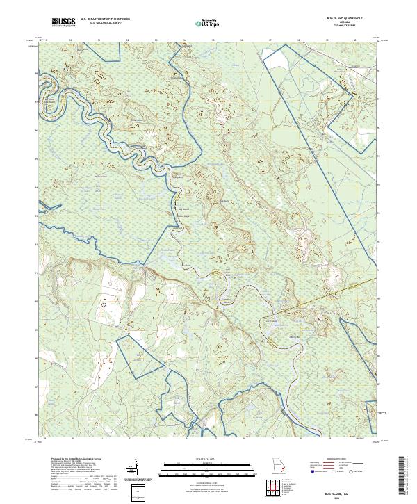 US Topo 7.5-minute map for Bug Island GA